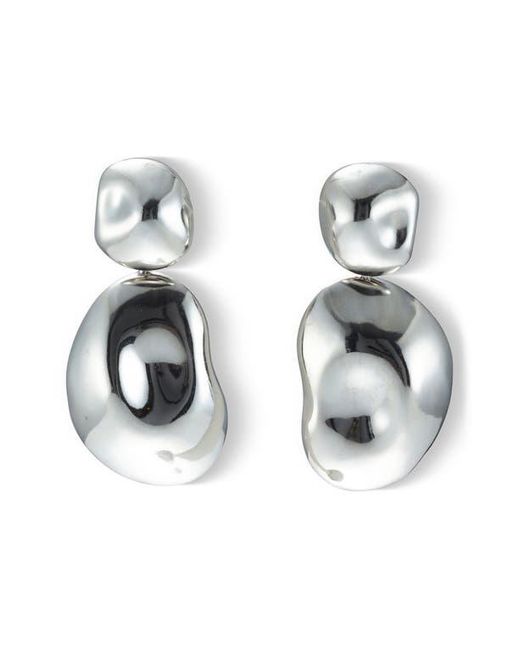 Lelet White Zoe Clip-On Drop Earrings