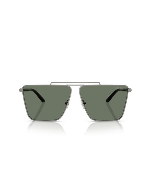 Versace Green 64mm Oversize Pillow Sunglasses for men