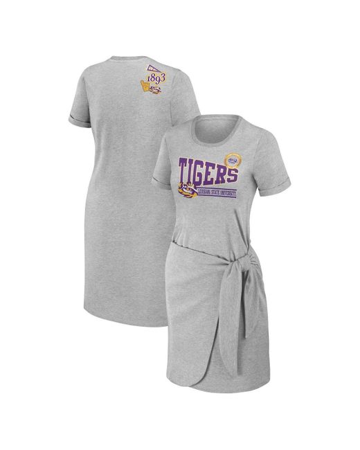 WEAR by Erin Andrews Gray Lsu Tigers Knotted T-shirt Dress At Nordstrom