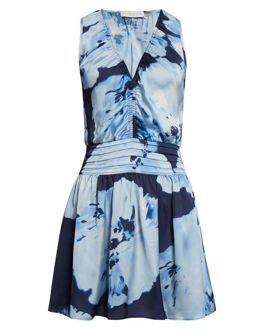 Ramy Brook Blue Ashlynn Floral Print Sleeveless Dress
