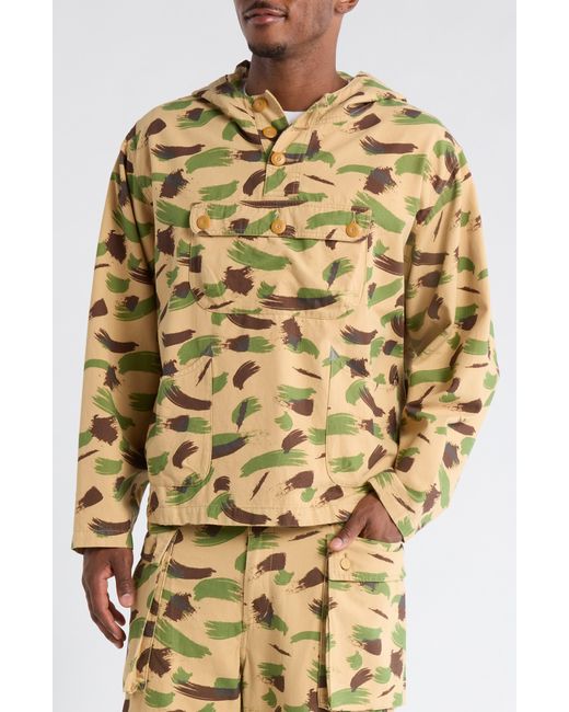 Brain Dead Metallic Brushstroke Camo Hooded Jacket for men