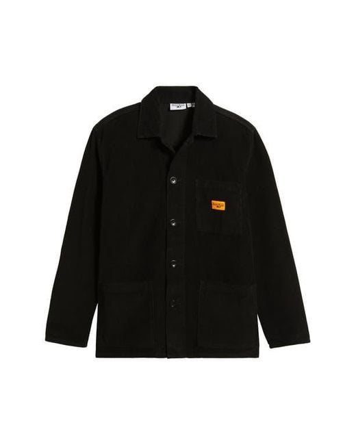 Service Works Black Organic Cotton Corduroy Button-Up Chore Coat for men