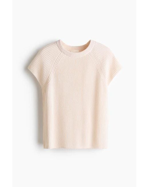 H&M White Knitted Top