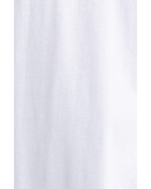 Pleasures White Vertical Logo Cotton Graphic T-shirt for men