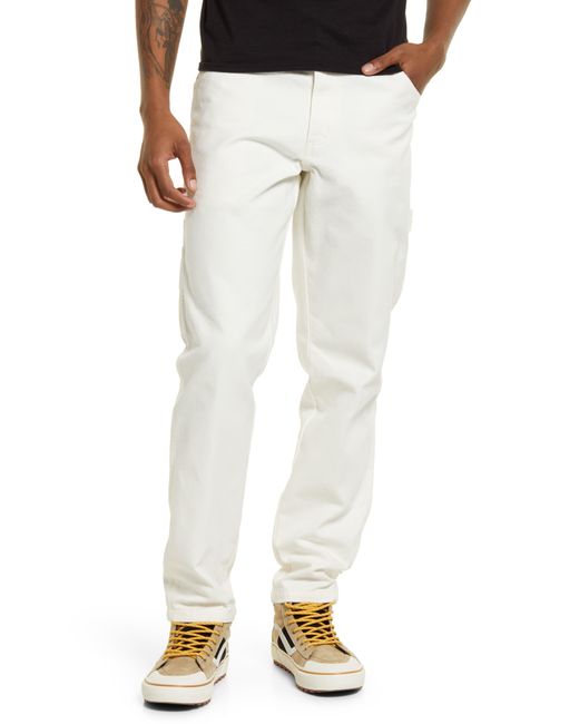 Dickies Washed Cotton Duck Carpenter Pants in White for Men | Lyst