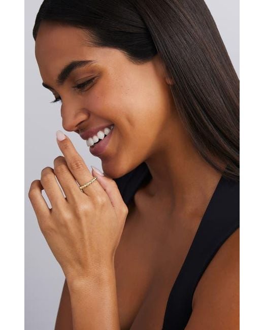 Lagos Metallic Caviar 18K Stacking Ring