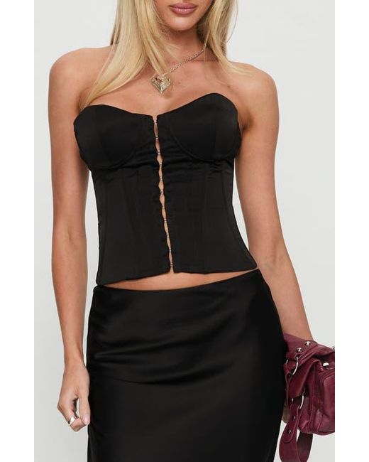 open lace back dress Baseline Strapless Mini Dress Black main image 0