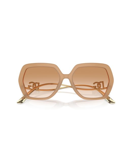 Dolce & Gabbana Natural 58mm Gradient Irregular Sunglasses for men