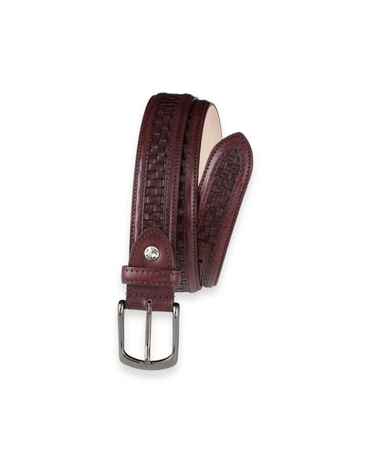Paul Fredrick Red Everett Belt for men