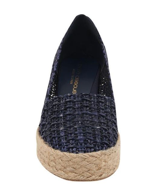 Andre Assous Blue Patti Espadrille Wedge