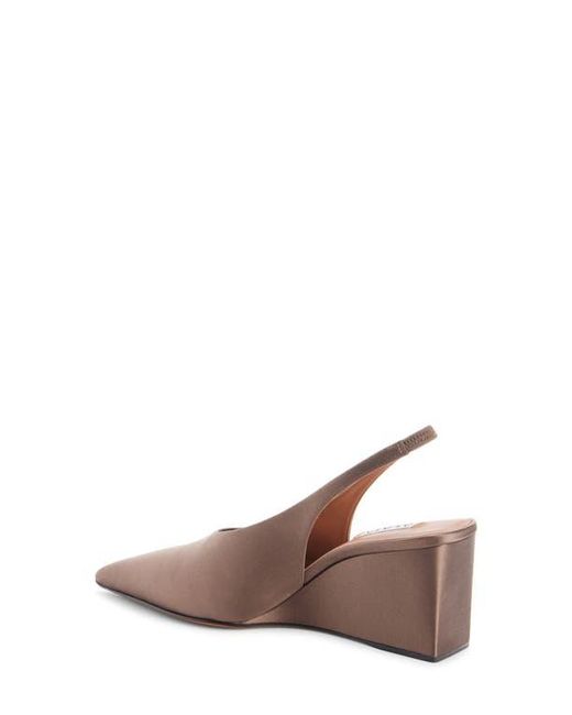 Alaïa Brown Cube Slingback Wedge Pump