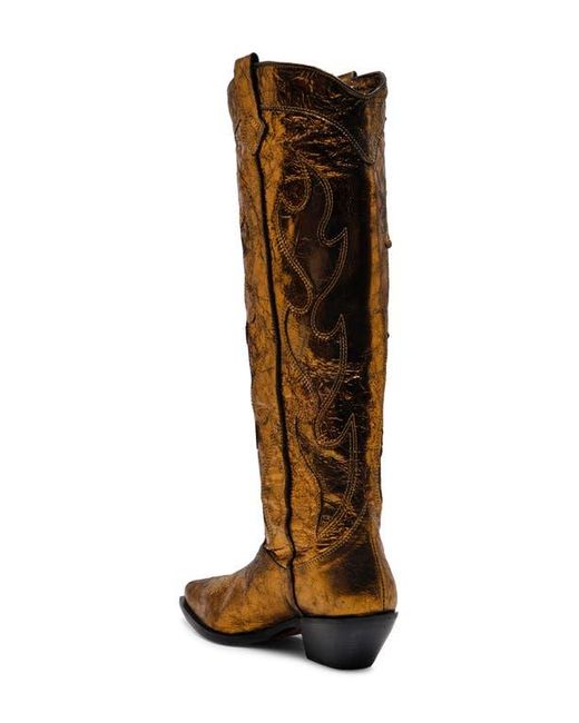 Free People Moody Metallic Western Boot in Brown | Lyst