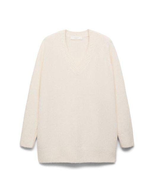 Mango Natural V-Neck Sweater
