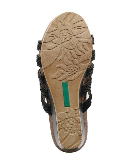 David Tate Gray Fabiana Platform Wedge Slide Sandal