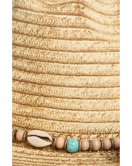 Straw Hat Shell San Diego Hat Shell Trim Straw Cowboy Hat in Natural | Lyst