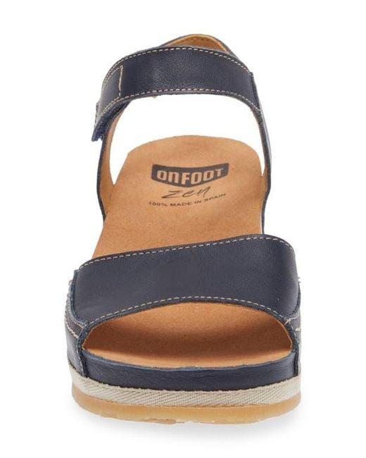 On Foot Blue Platform Sandal