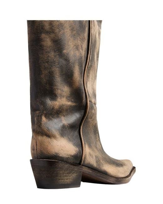 Khaite Brown Clive Western Boot
