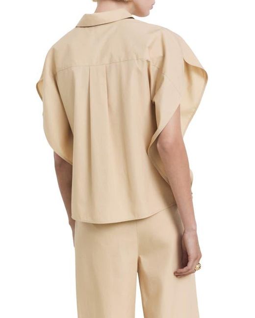 Mango Natural Oversize Button-Up Shirt