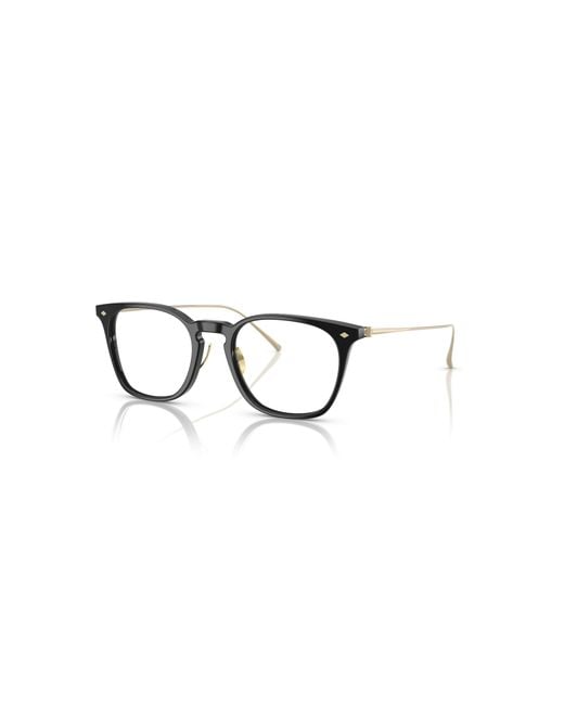 Giorgio Armani Black 49Mm Rectangle Optical Glasses for men