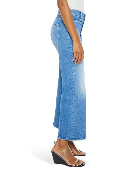 Mother Blue The Maven Patch Pocket Ankle Wide Leg Jeans