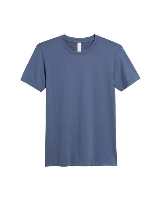 Alo Yoga Blue Conquer Reform Performance Crewneck T-shirt for men