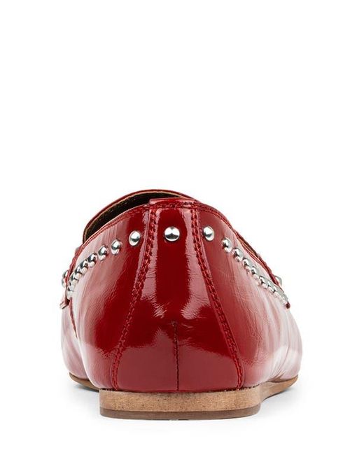 Donald J Pliner Red Studded Loafer