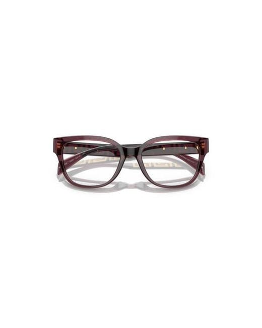 Versace Purple 54Mm Rectangle Optical Glasses