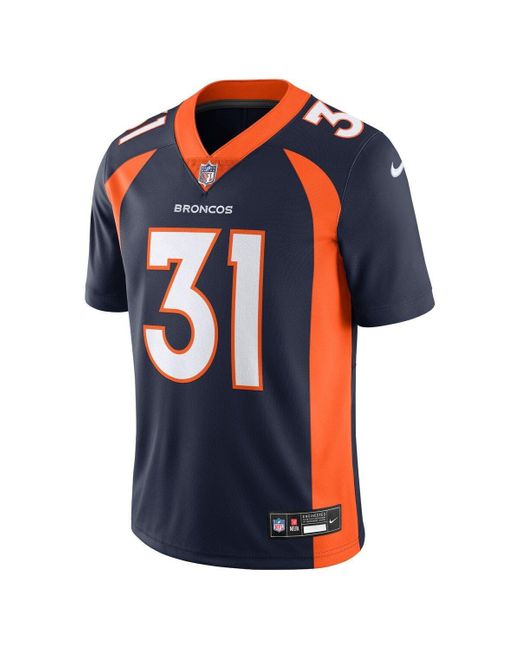 Men's Nike Russell Wilson Navy Denver Broncos Vapor Untouchable Limited Jersey Size: Medium