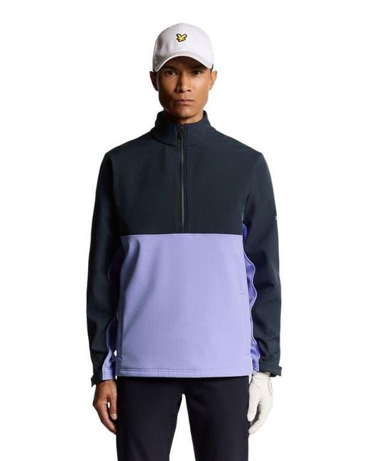 Lyle & Scott Blue Half Zip Windbreaker Jacket for men