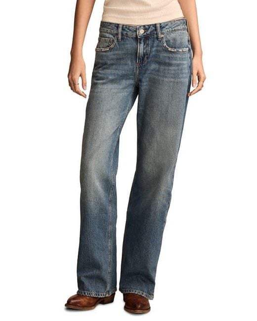 Lucky Brand Blue Baggy Wide Leg Jeans
