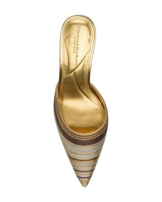 Donna Karan Metallic Praxilla Pointed Toe Mule