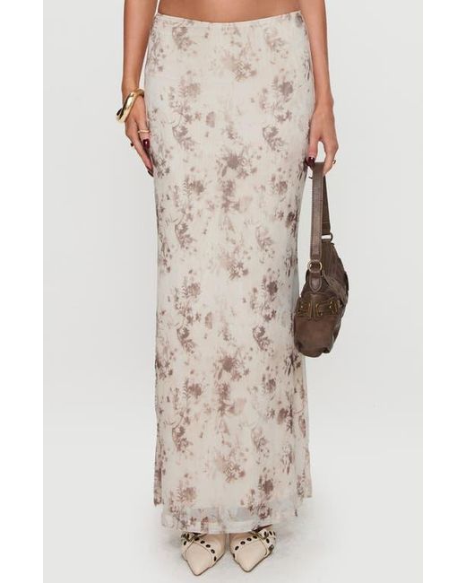 Princess Polly Natural Shepherd Floral Maxi Skirt