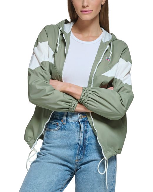 Levi's Green Colorblock Hooded Jacket