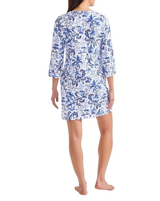 Tommy Bahama Blue Terrazzo Tile Cover-Up Shift Dress