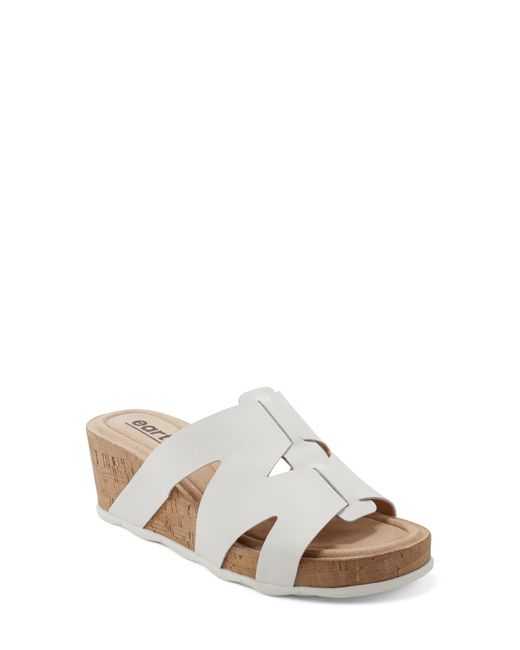 Earth White Willow Wedge Strappy Sandal