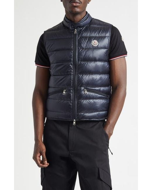 Moncler Blue Gui Packable Down Vest for men