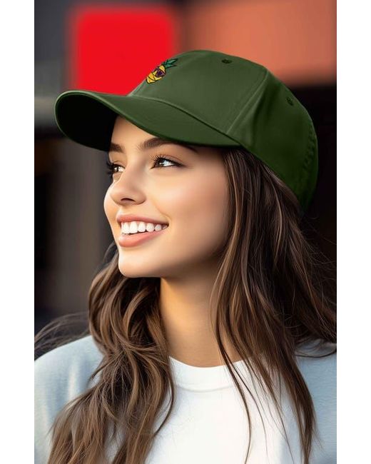 Alix Green Pineapple Embroidered Dad Hat for men