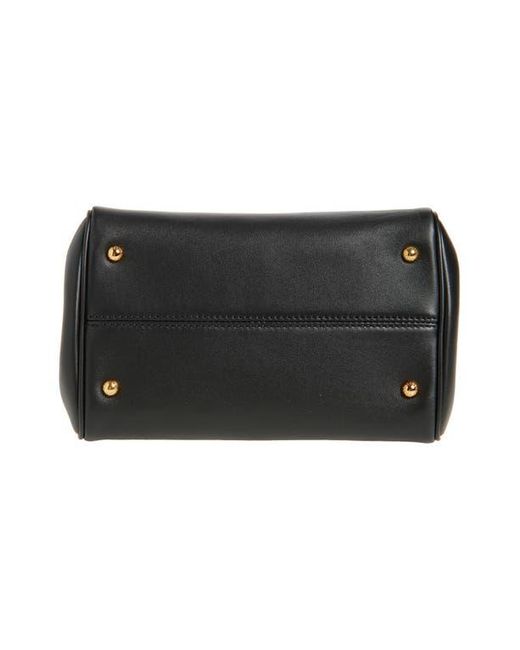 Dolce & Gabbana Black My Sicily Plongé Leather Top Handle Bag