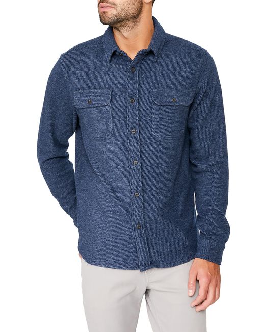 7 Diamonds Generation Stretch Twill Button-up Shirt in Blue for Men | Lyst