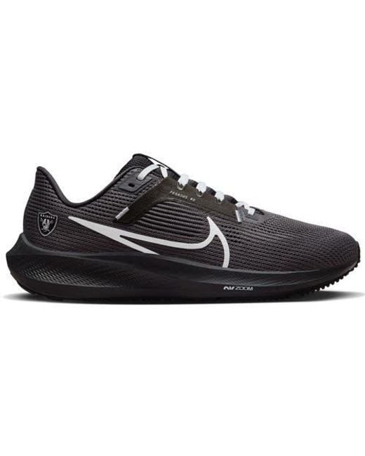 Nike Black Las Vegas Raiders Zoom Pegasus 40 Running Shoe