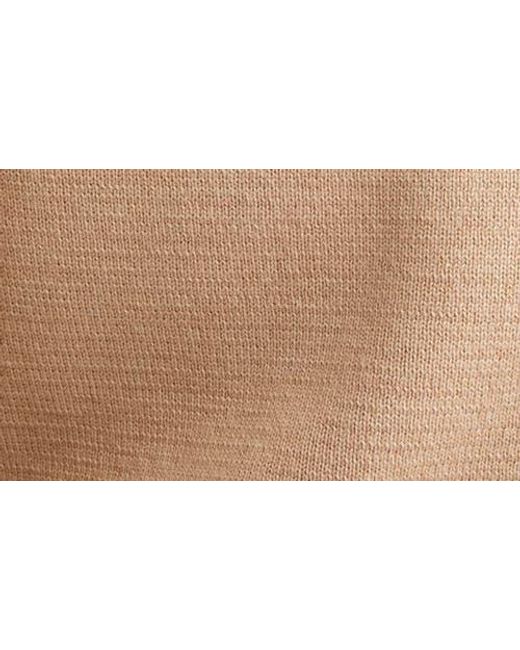 Rabanne Natural Drape Shoulder Merino Wool Sweater