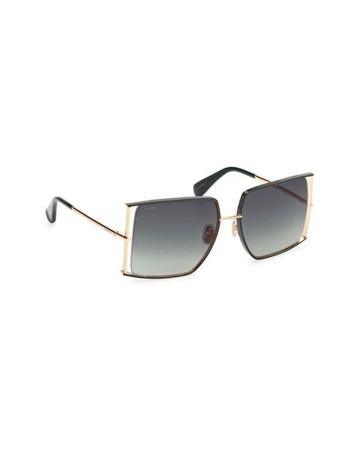 Max Mara Gray 68Mm Gradient Oversize Rectangular Sunglasses