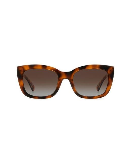 Kate Spade Brown Tammy 53Mm Rectangular Sunglasses