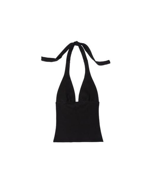 Oddli Black Halter Top