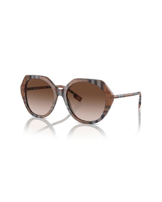 Burberry 55mm round sunglasses sales