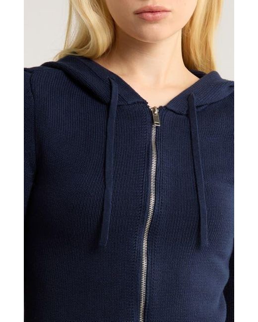 PacSun Blue Skylar Front Zip Sweater Hoodie
