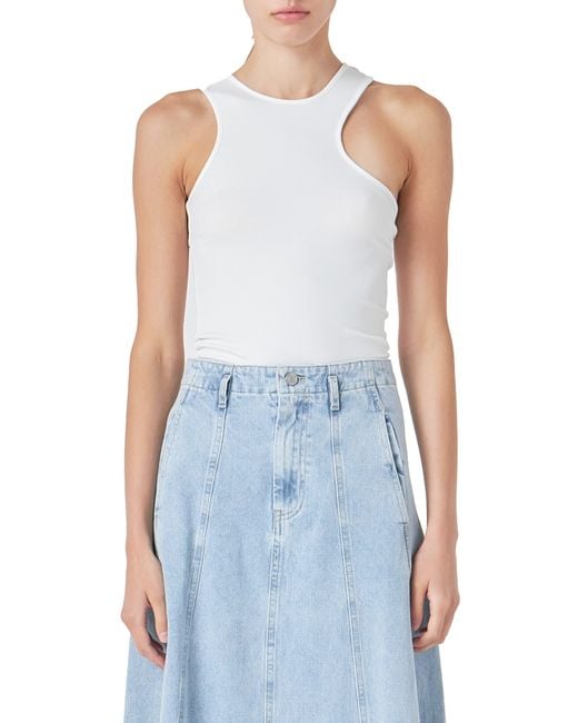 Grey Lab Blue Rib Tank