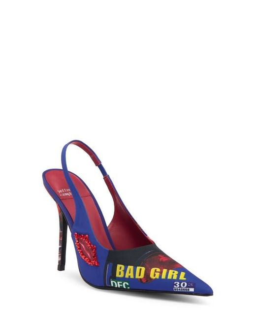 Jeffrey Campbell Blue Surpass Slingback Pointed Toe Pump