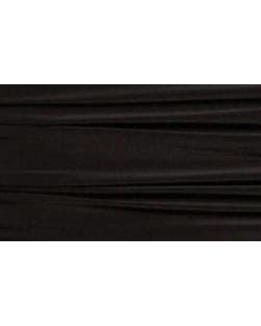 Naked Wardrobe Black Ruched Long Sleeve Off The Shoulder Midi Dress