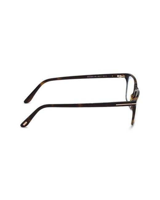 Tom Ford Brown 56Mm Rectangular Light Blocking Optical Glasses for men